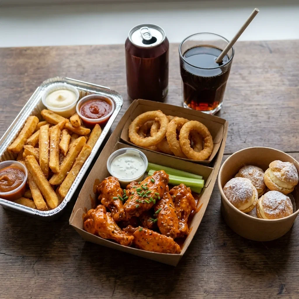 Buffalo chicken wings menu