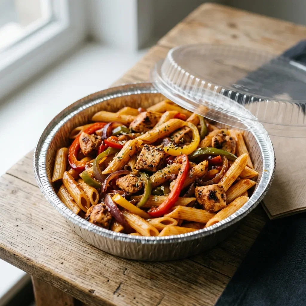 Pasta chicken bbq