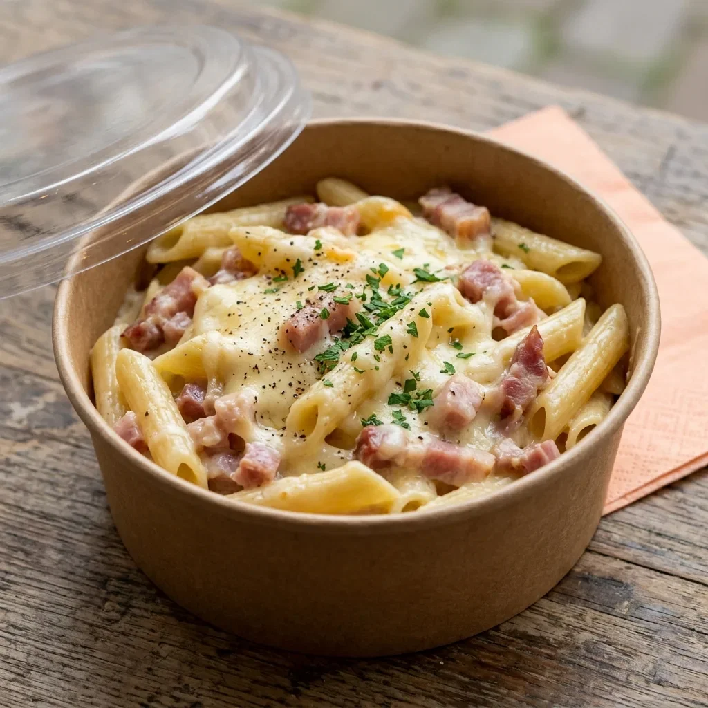 Pasta kaassaus met ham
