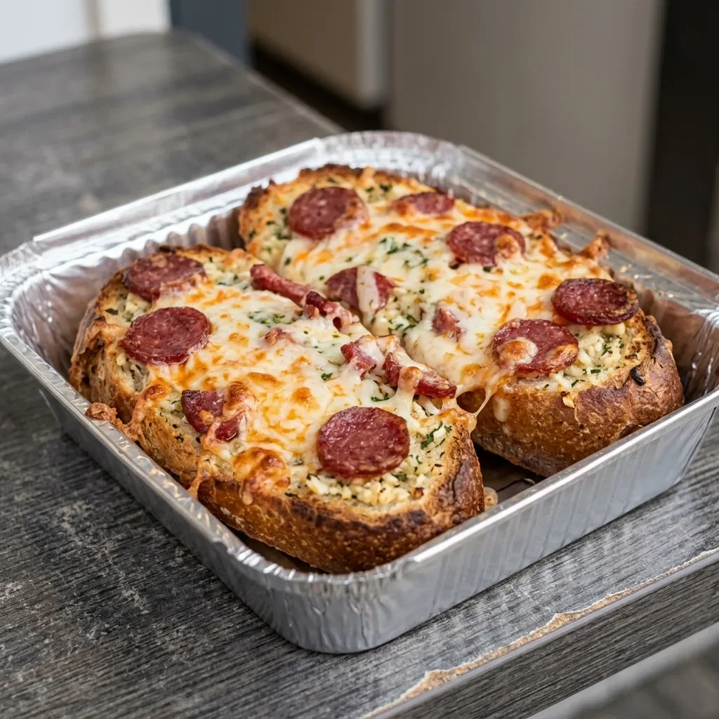 Lookbrood met kaas en salami