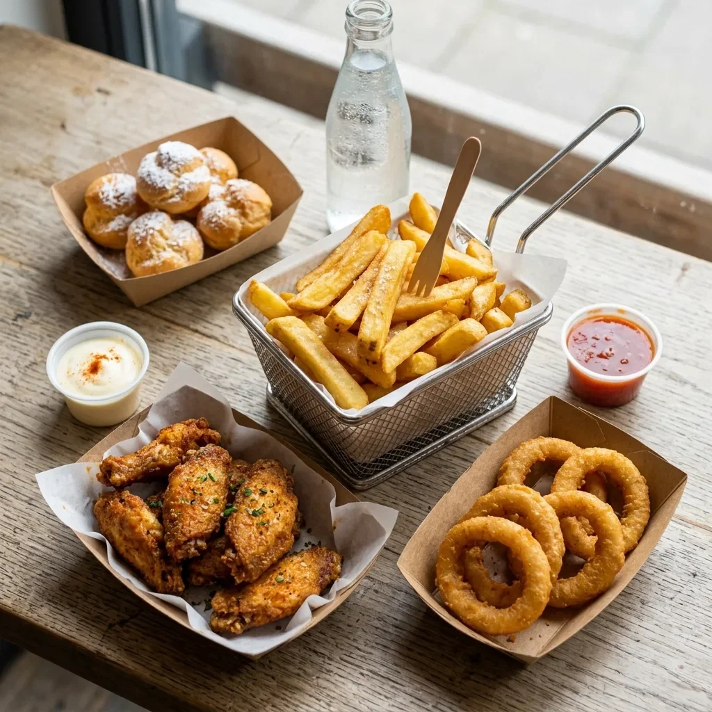 Crispy hot wings menu