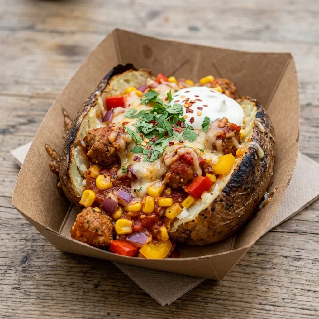 Baked potato varken mexicano
