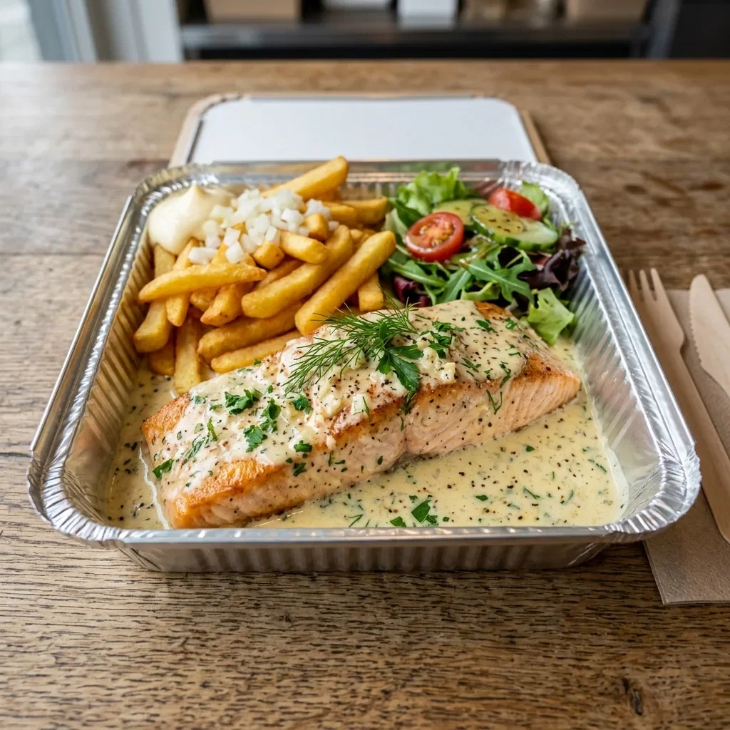 Salmone al aglio