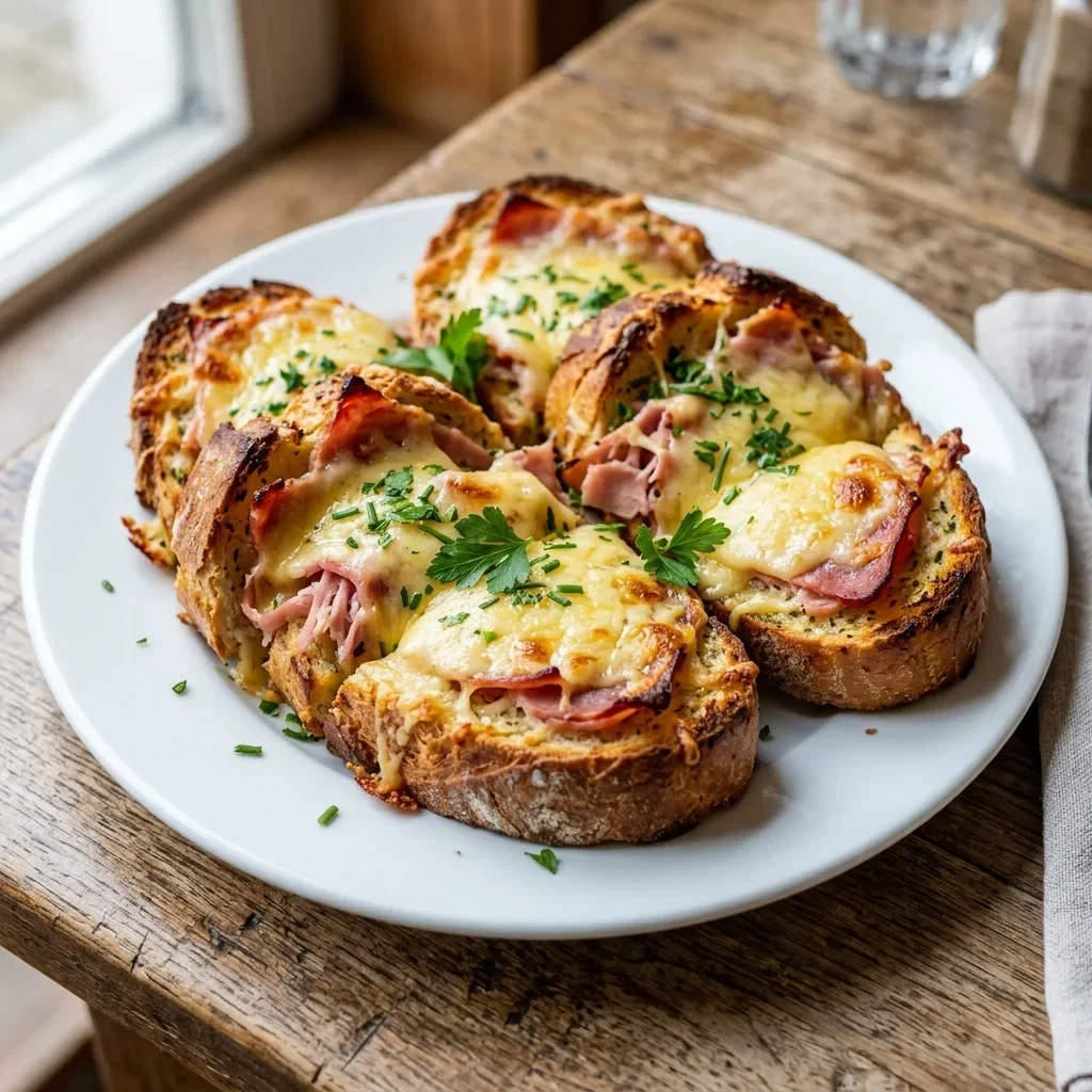 Lookbrood met kaas en ham