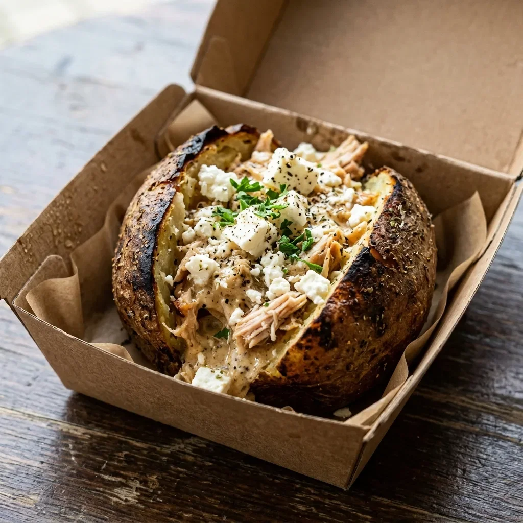Baked potato kip fetakaas