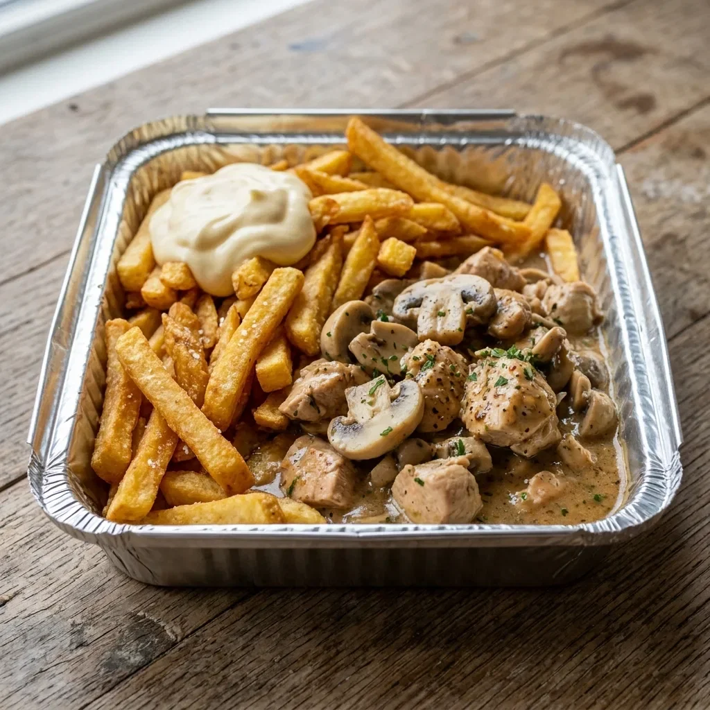 Schotel kip champignons