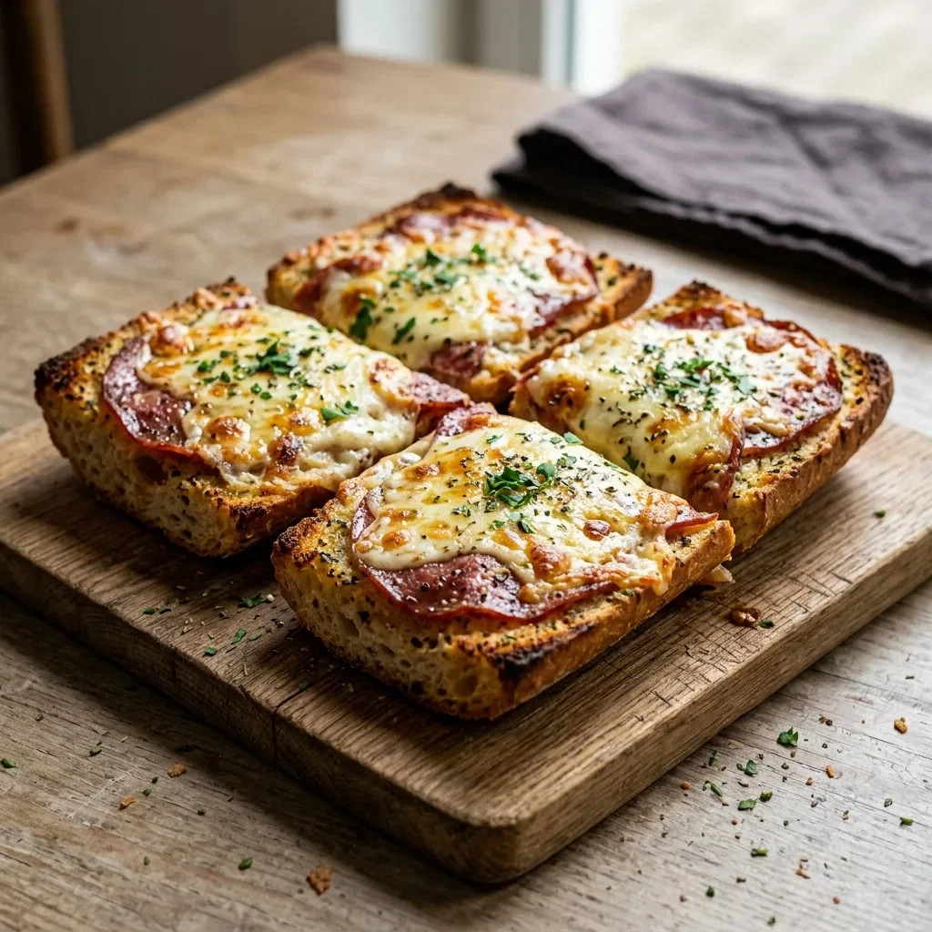 Lookbrood met kaas en salami