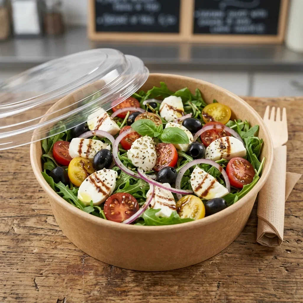 Italiaanse salade met rucola en mozzarella