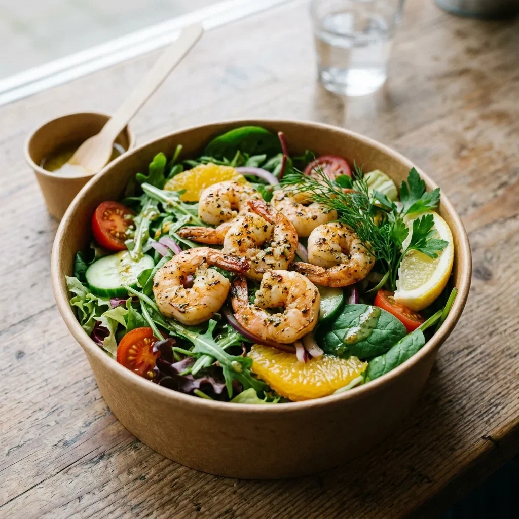 Salade met scampi’s