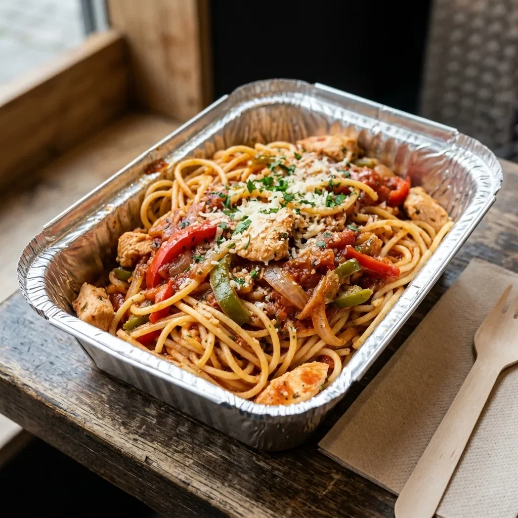 Spaghetti pollo