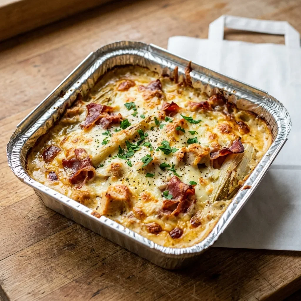 Italiaanse witloof schotel met kip & parmaham
