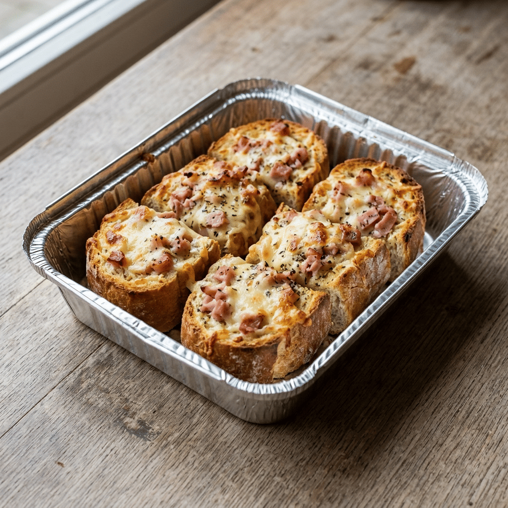 Lookbrood met kaas en ham