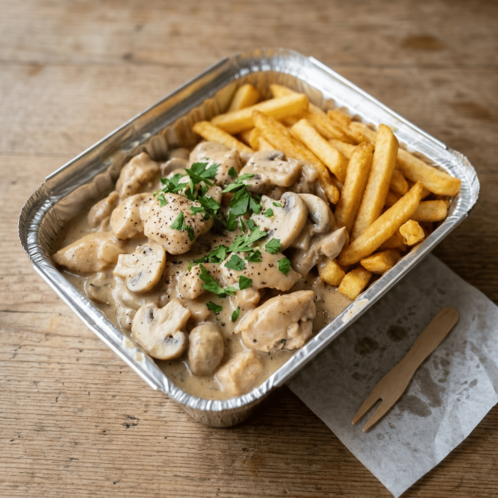 Schotel kip champignons