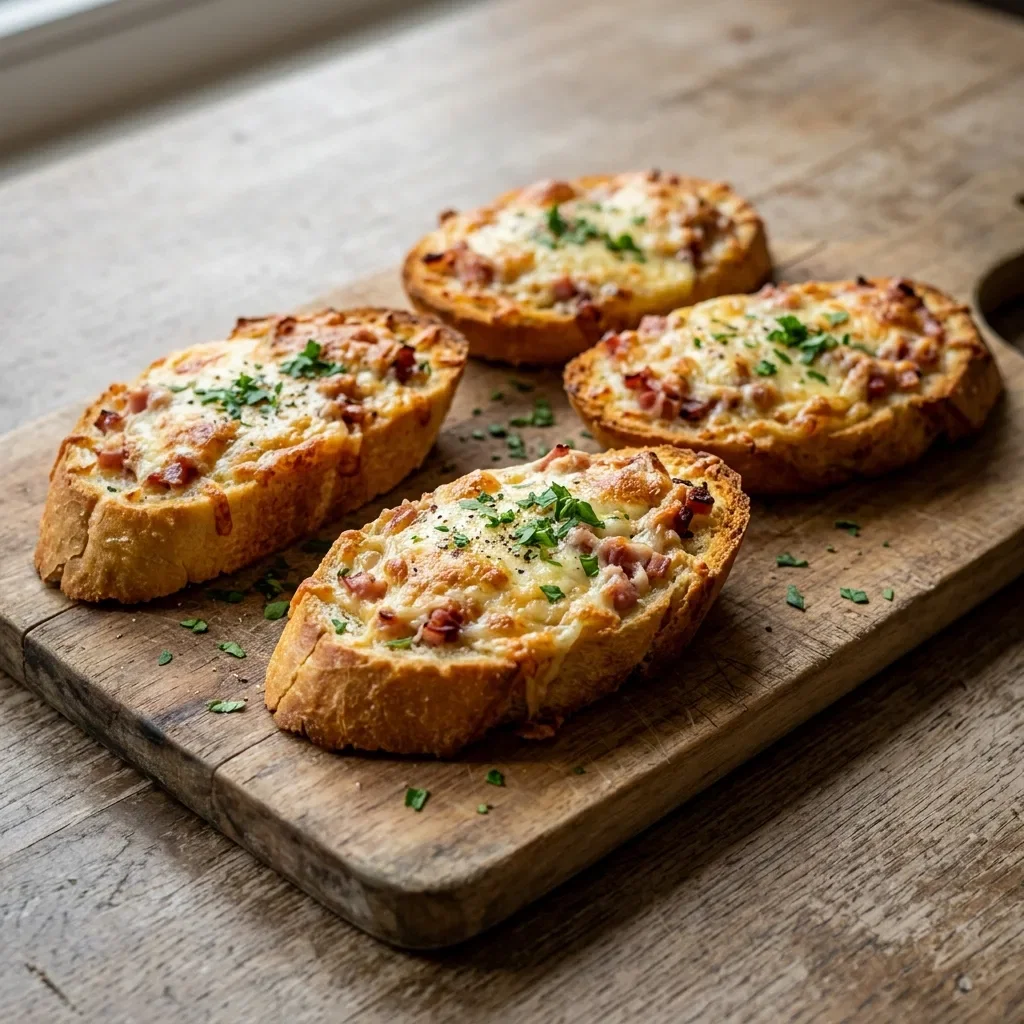 Lookbrood met kaas en ham