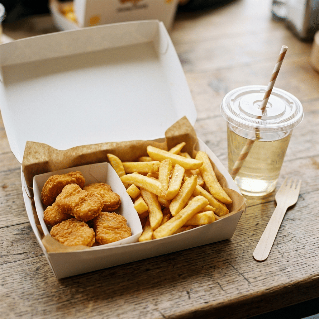 Nuggets of Worsten met Frietjes