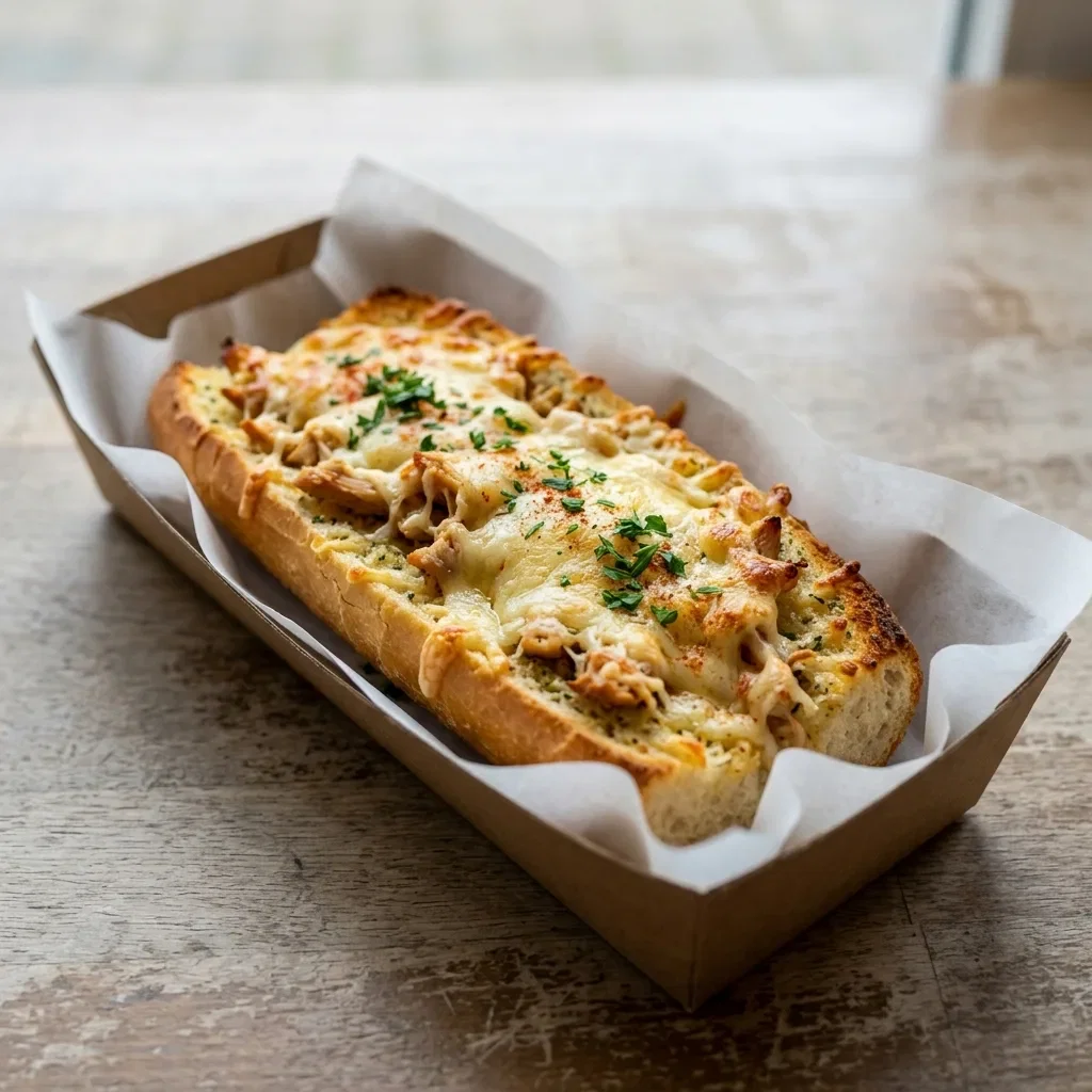 Lookbaguette met kaas en kip