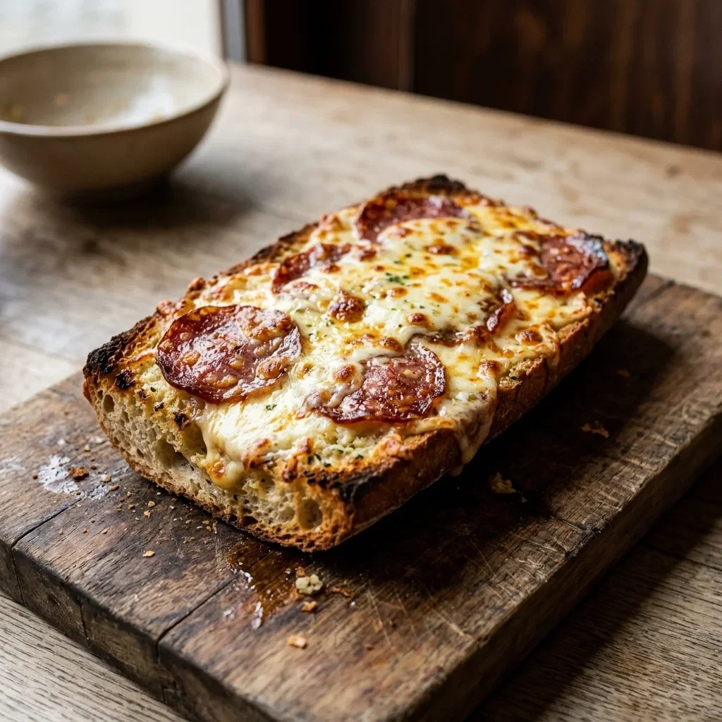 Lookbrood met kaas en salami