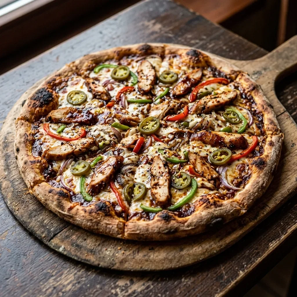 Pizza bbq hot kip large