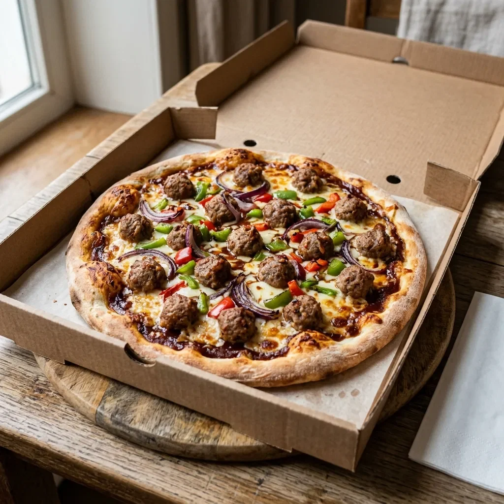 Pizza bbq meatballs medium