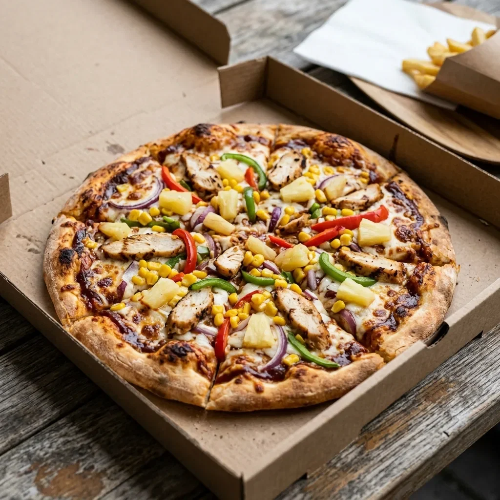 Pizza bbq hawai medium