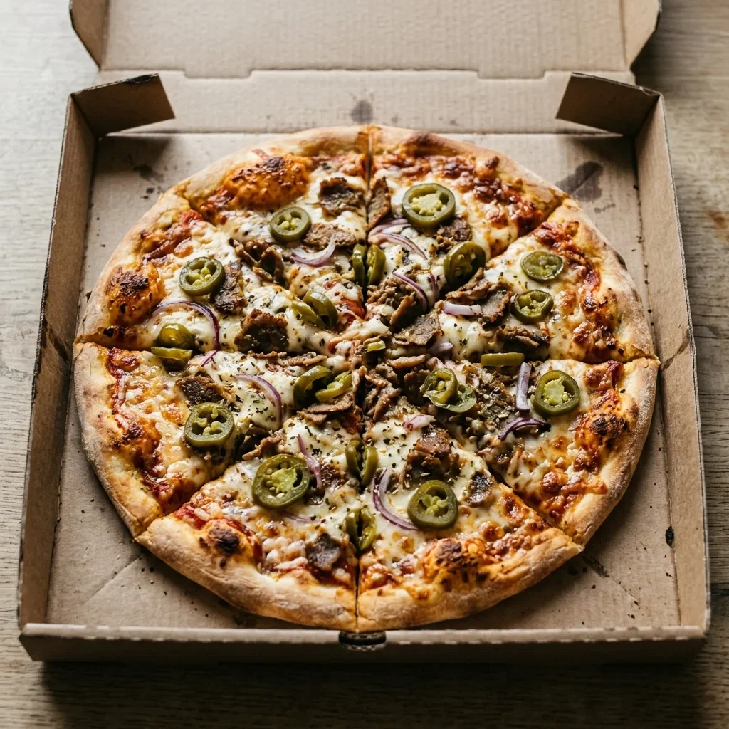 Pizza hot kebap medium