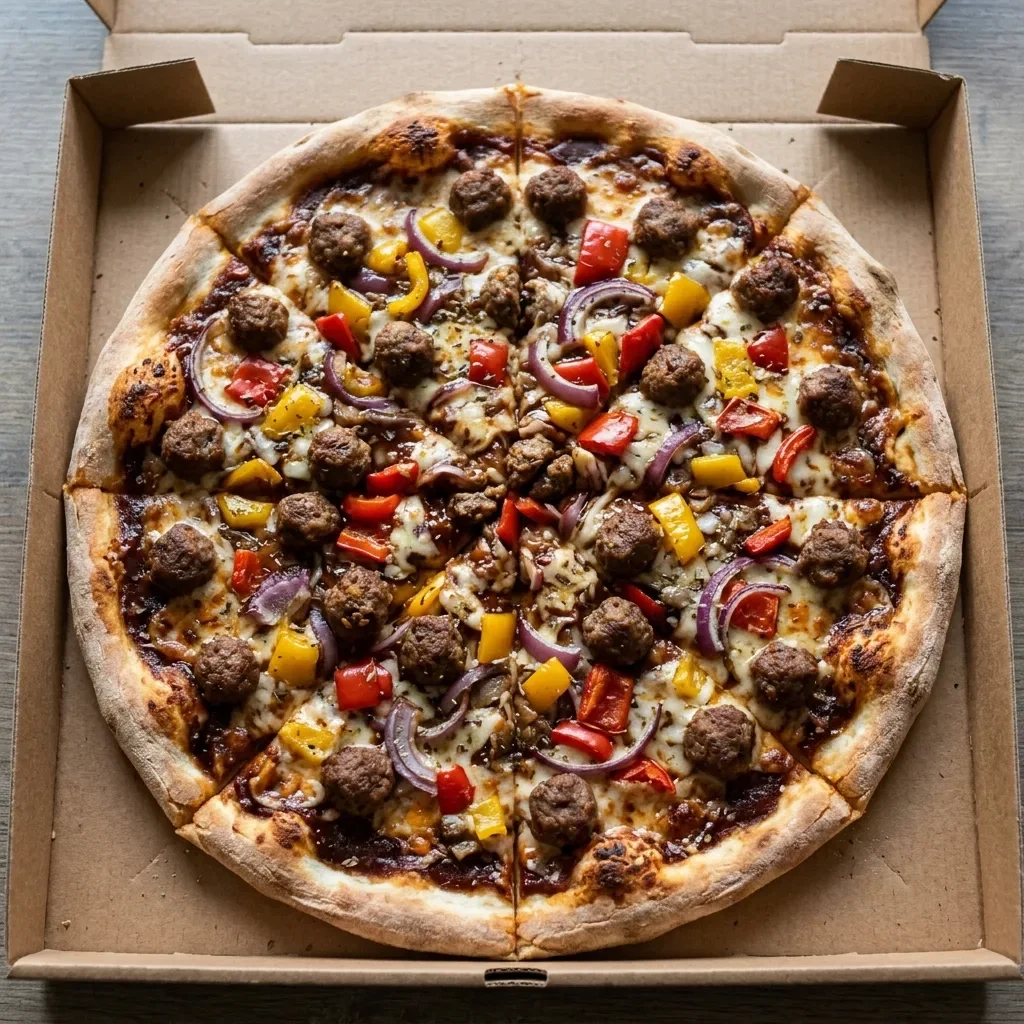 Pizza bbq meatballs large