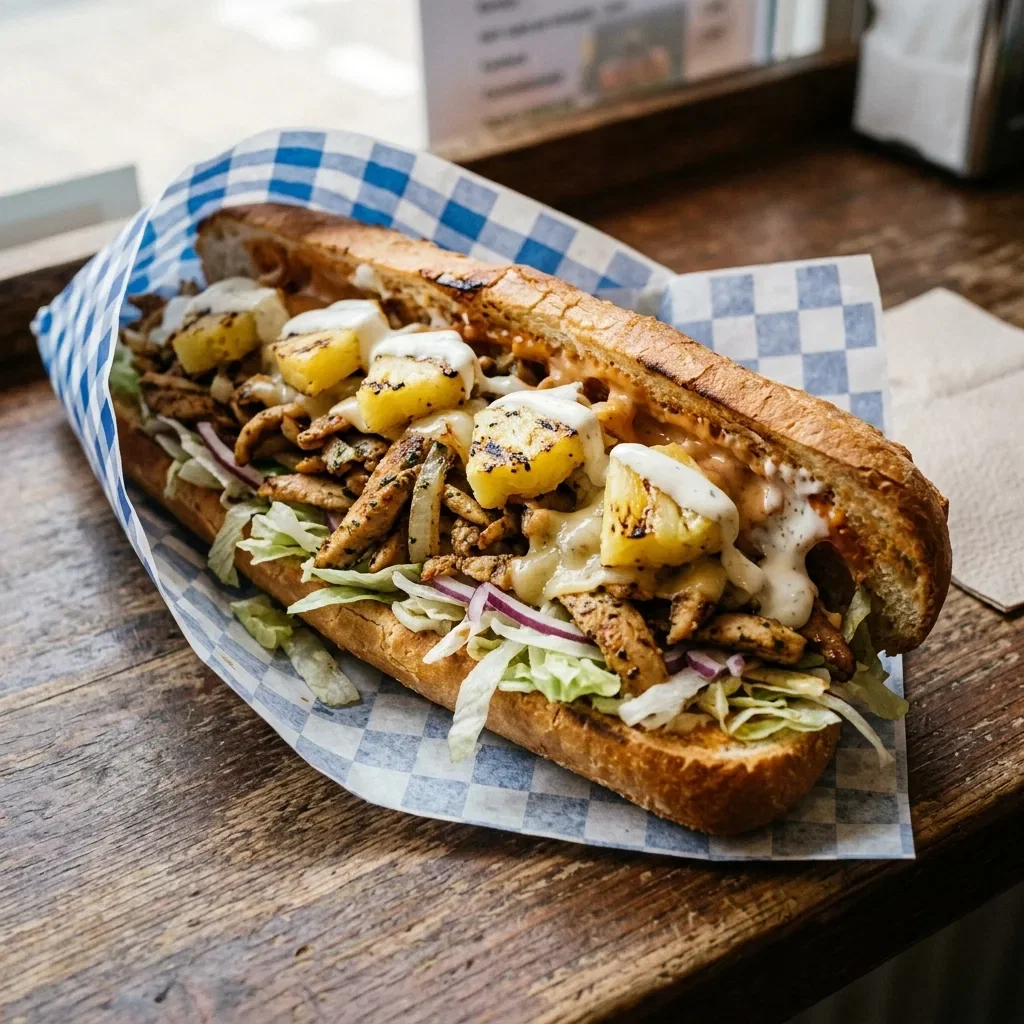 Broodje pita hawai groot