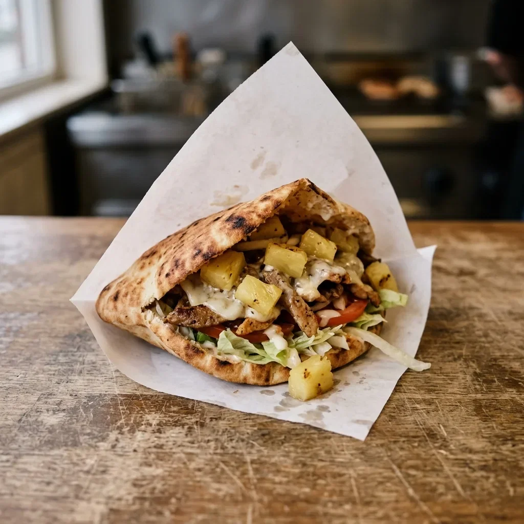 Broodje pita hawai klein