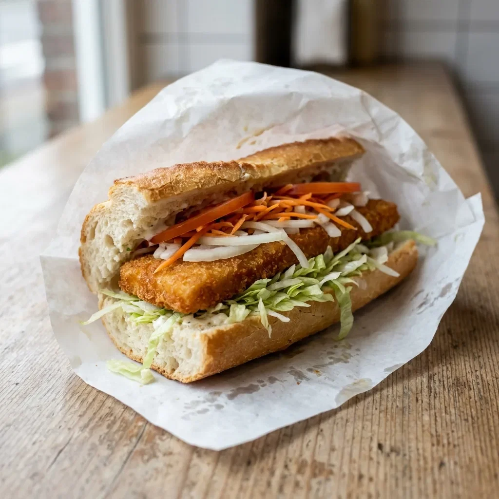 Franse brood visburger