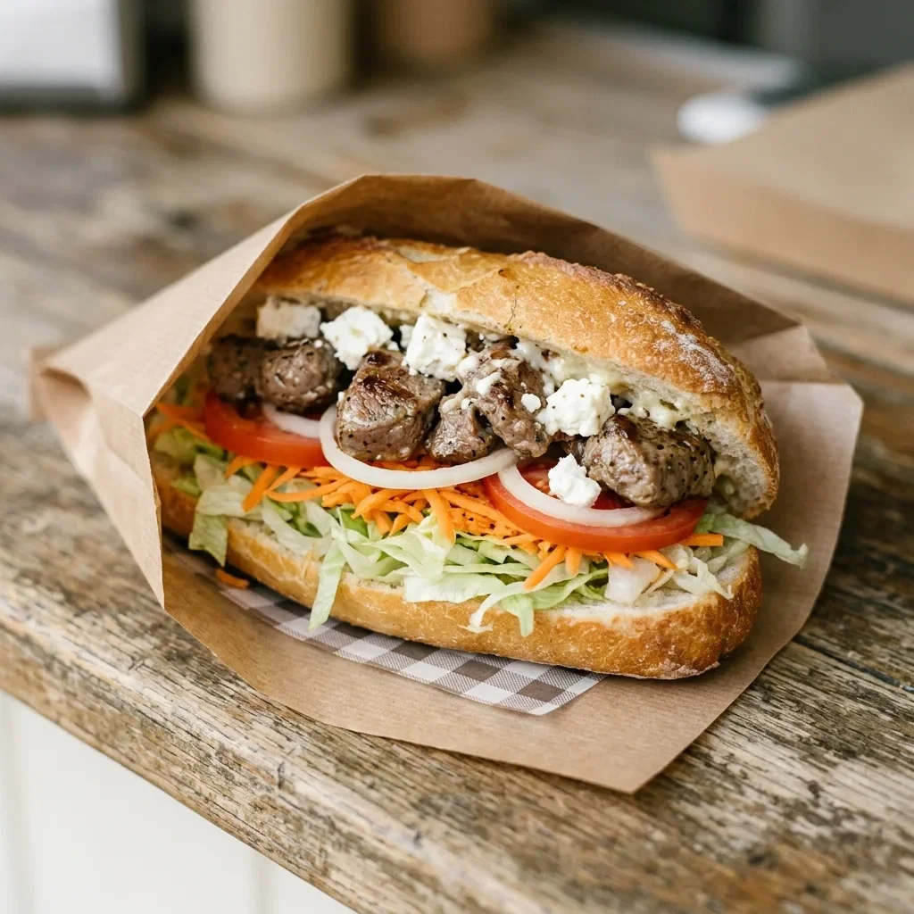 Klein broodje lams feta