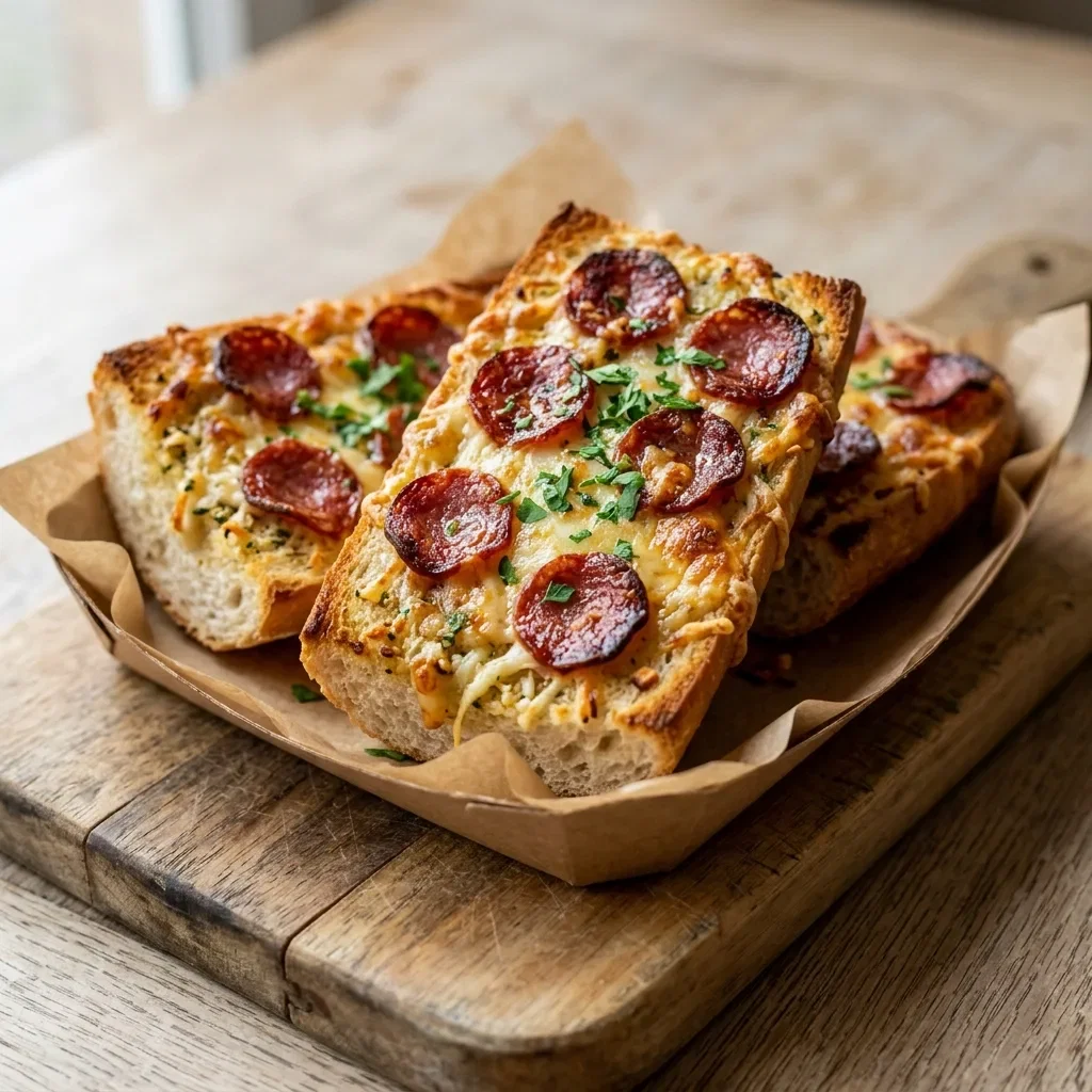 Lookbrood kaas en salami