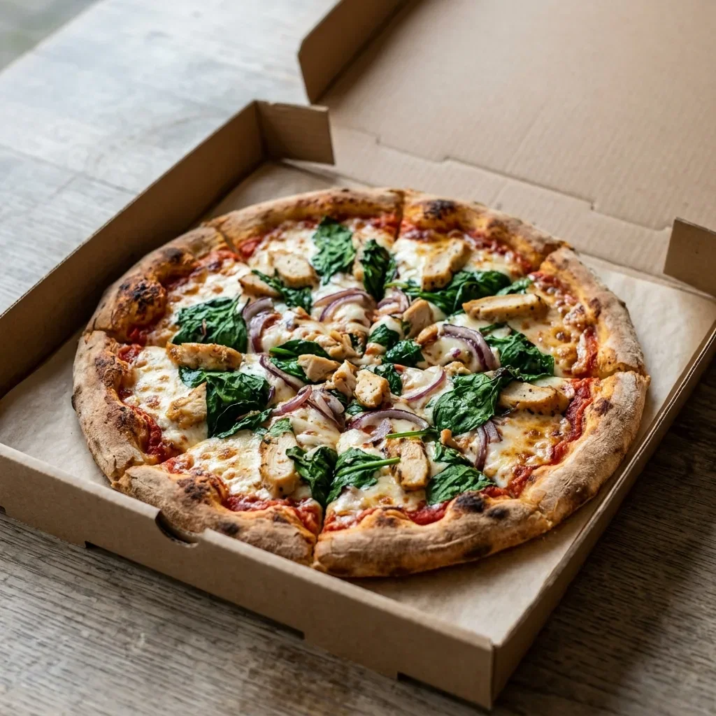Pizza spinaci di pollo