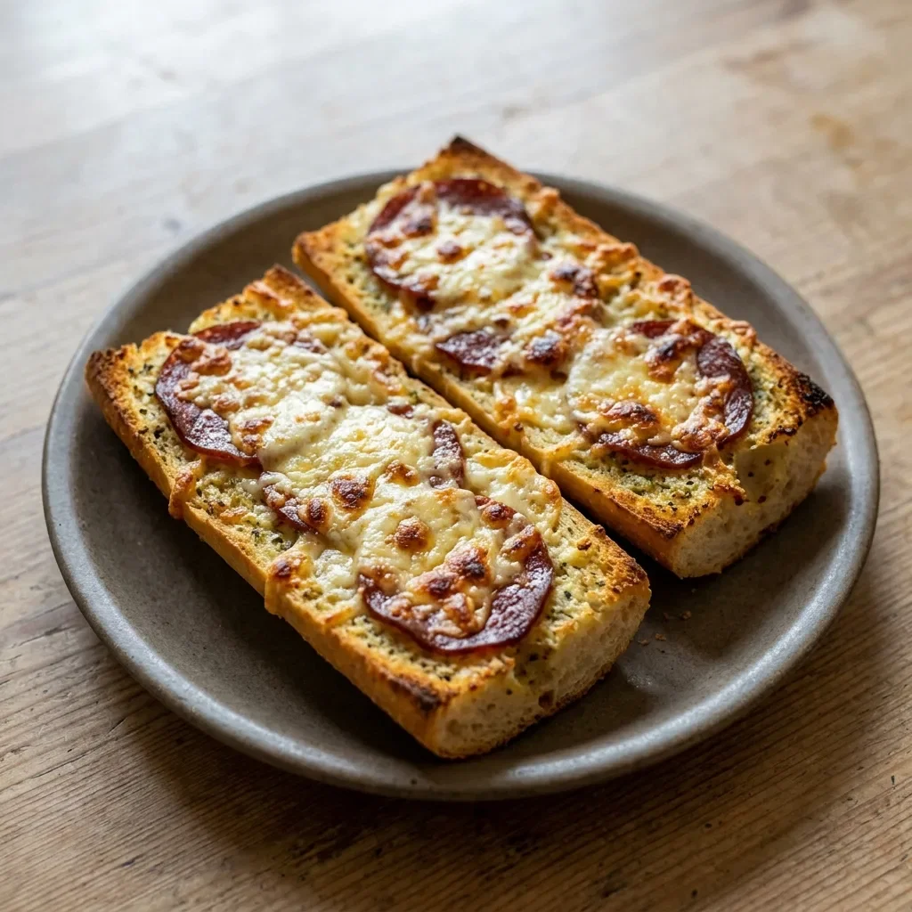 Lookbaguette met kaas en salami
