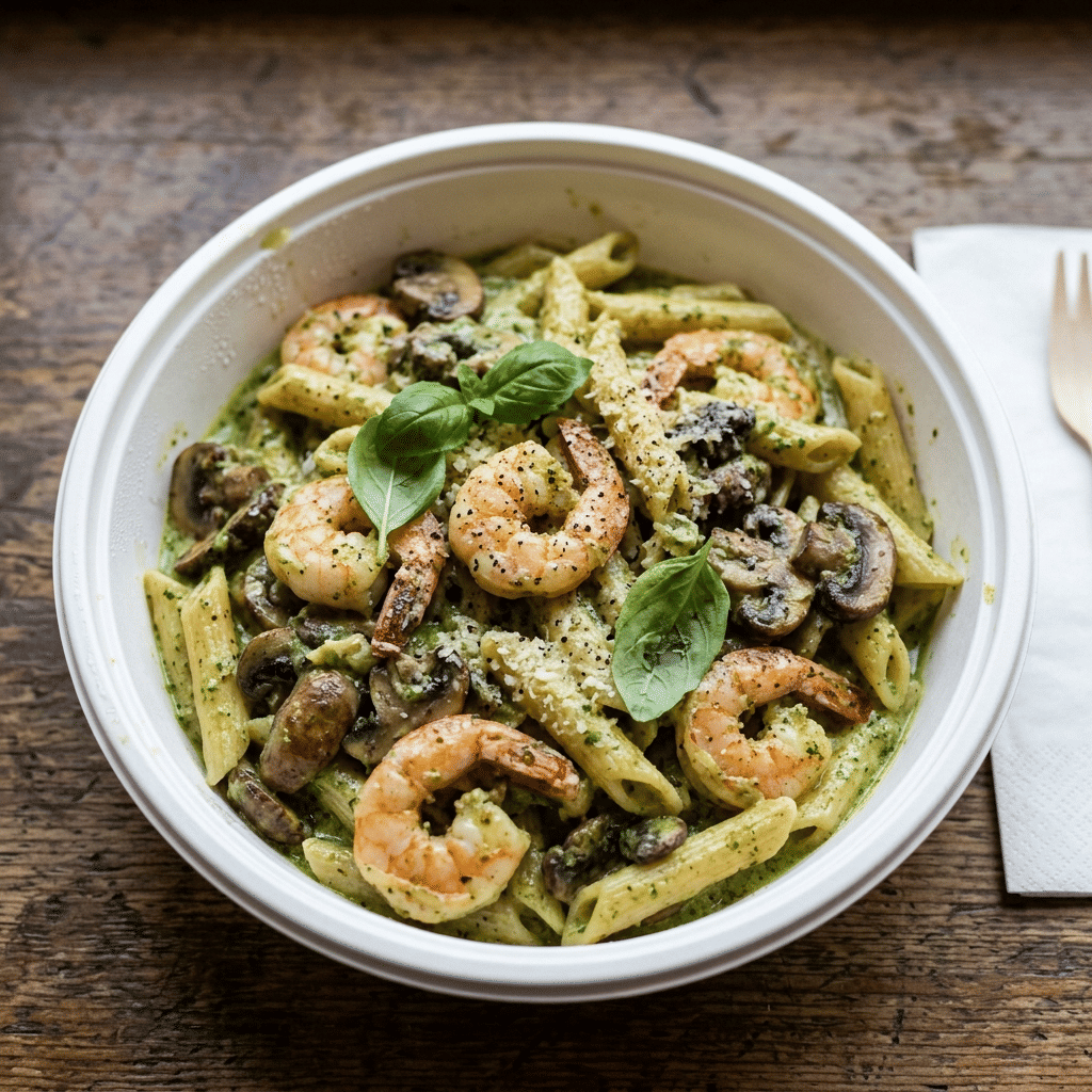 Pasta Scampi Pesto