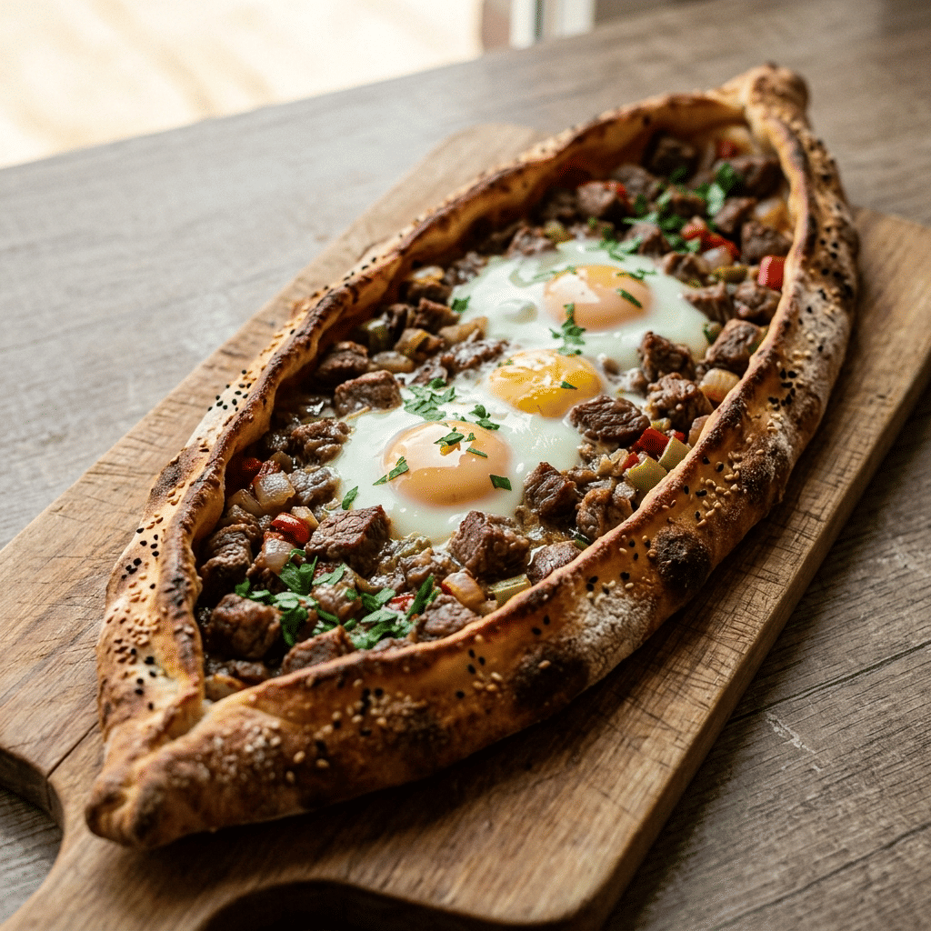 Pide Kuşbaşı Yumurtalı