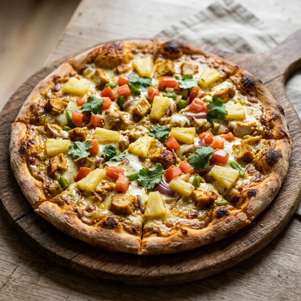 Pizza curry oriental medium