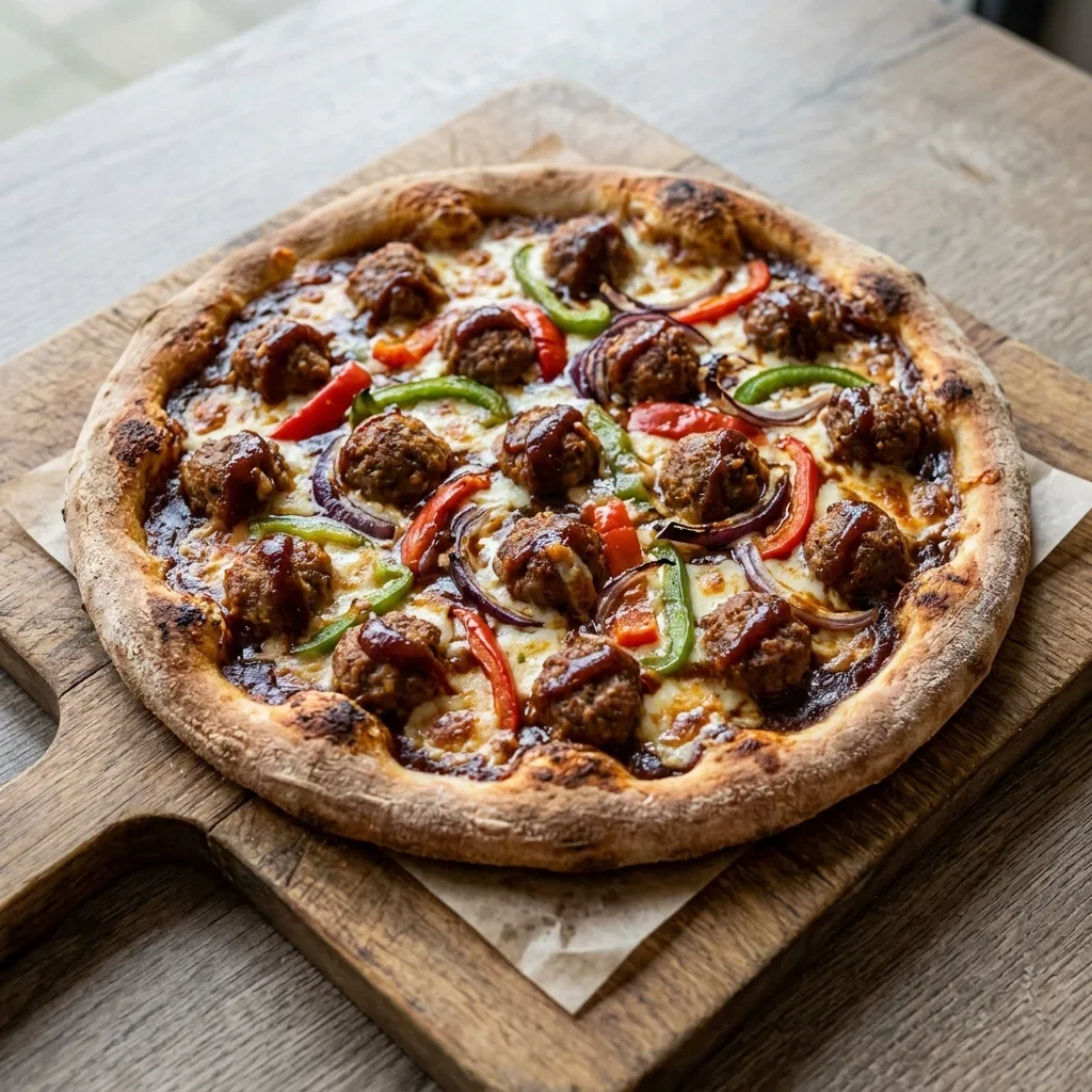 Pizza bbq meatballs medium