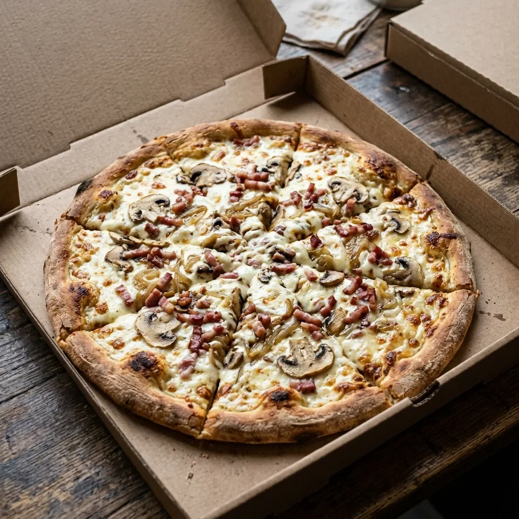 Pizza cramy bacon large