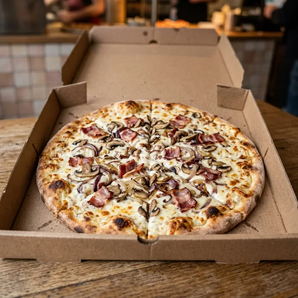 Pizza cramy bacon medium