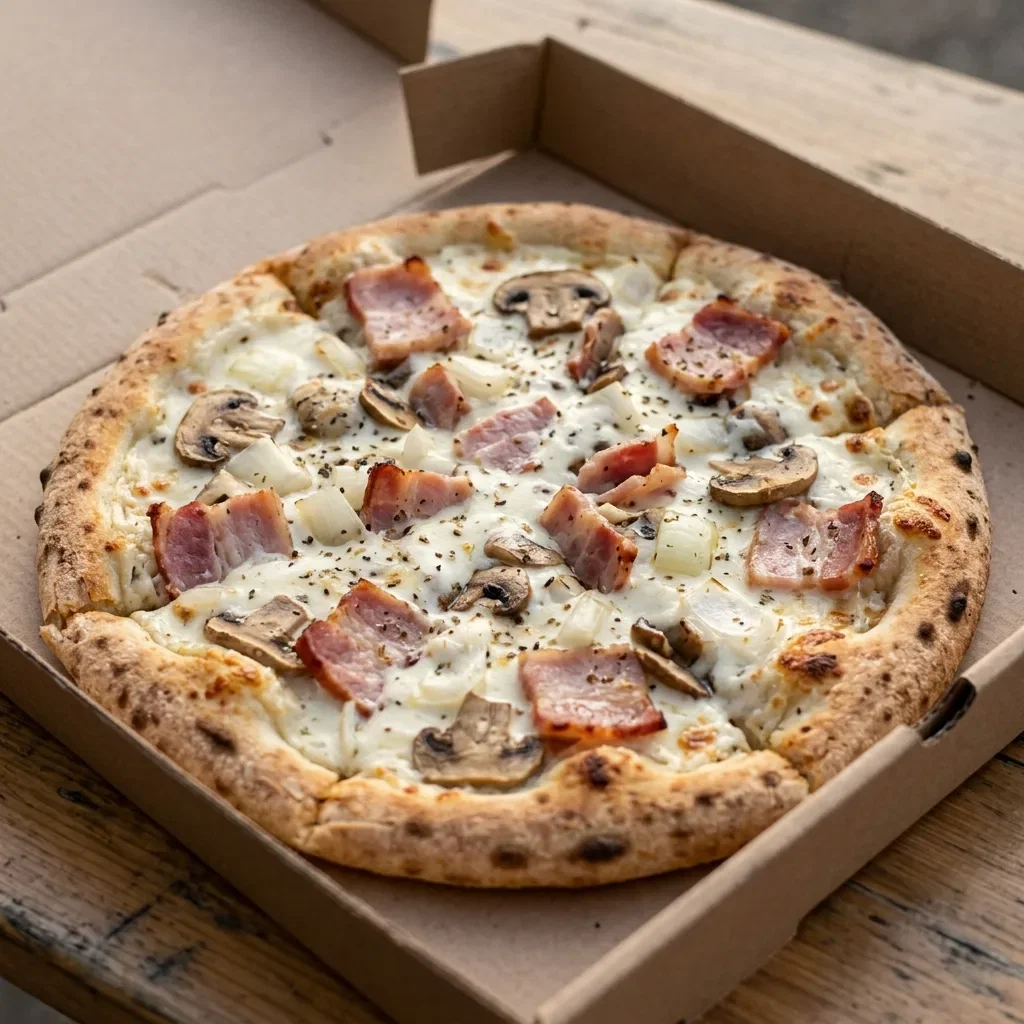 Pizza cramy bacon small