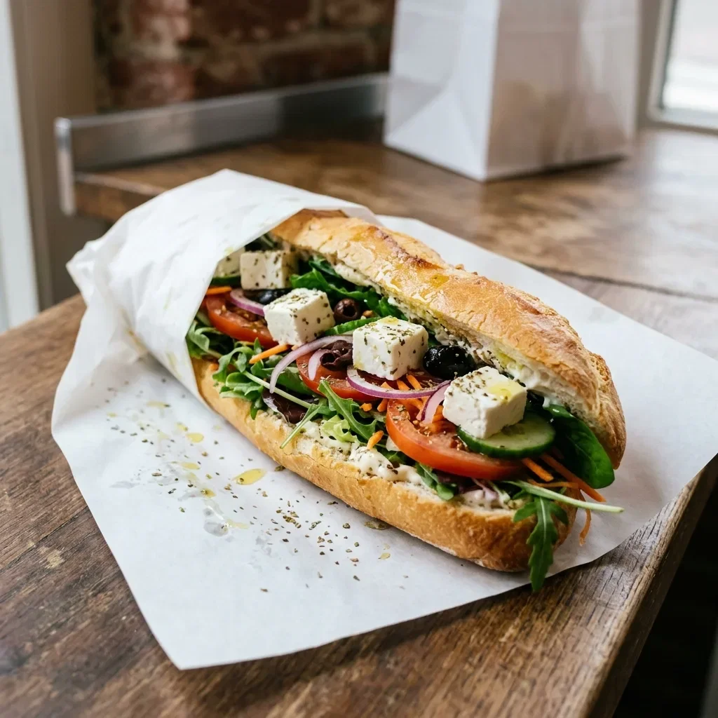 Vegetarisch broodje feta groot