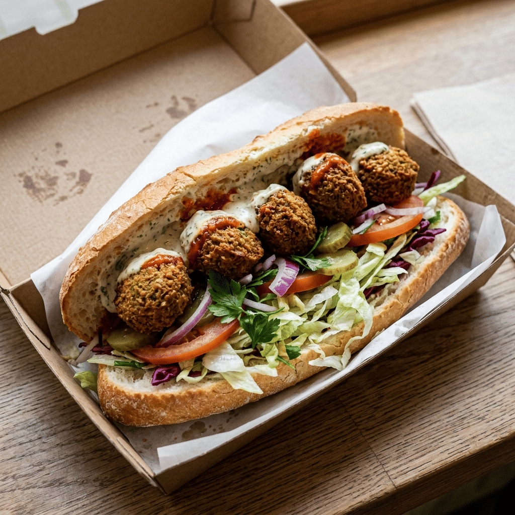 Broodje veggie falafel groot