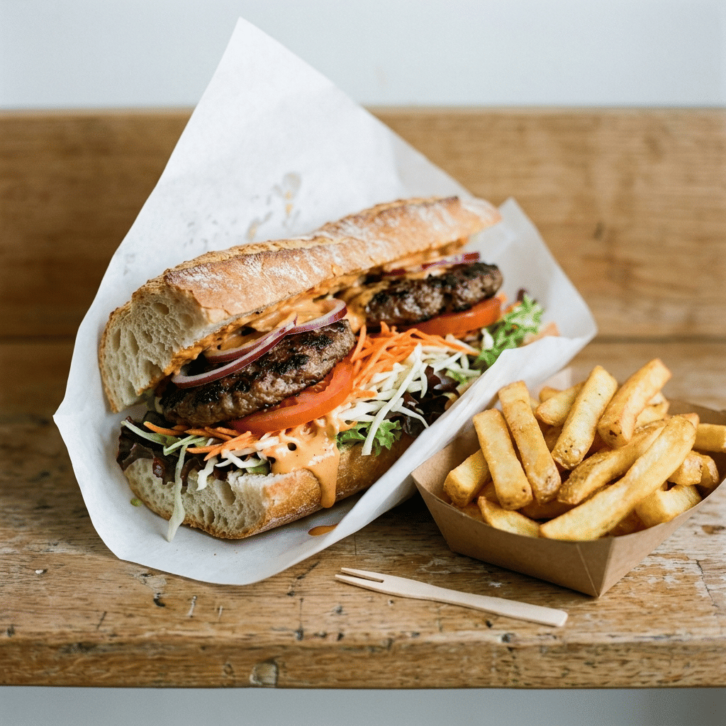 Frans dubbel hamburger