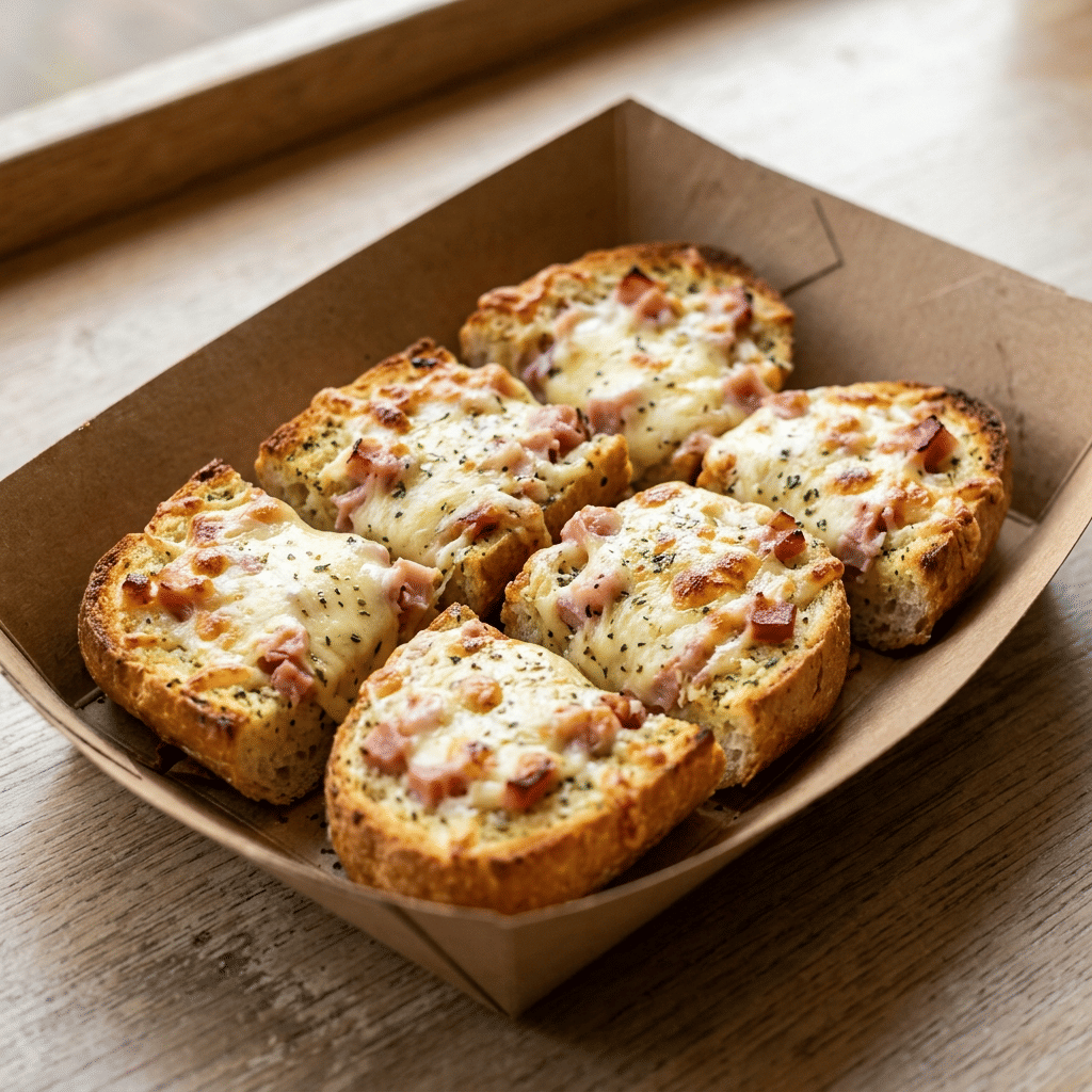 Lookbrood met kaas en ham