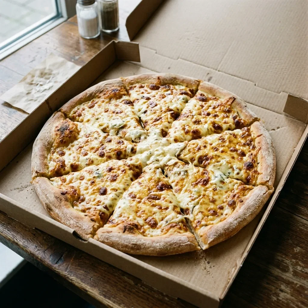 Pizza creamy cheese large