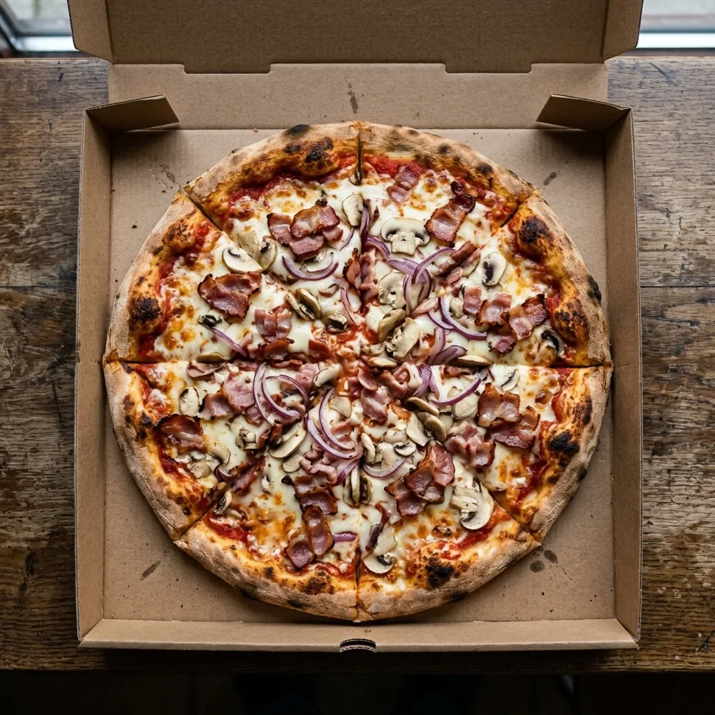 Pizza bacon deluxe medium