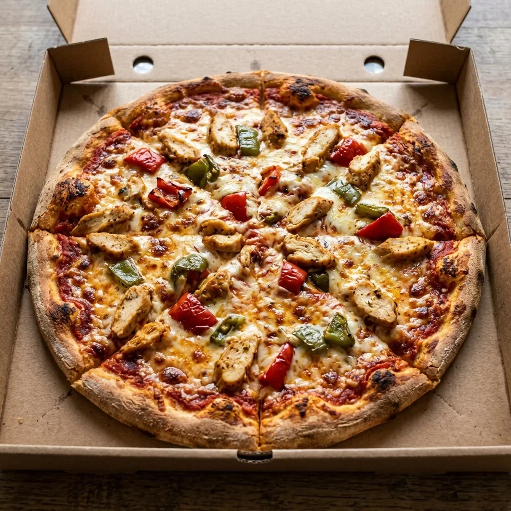 Pizza chicken time large