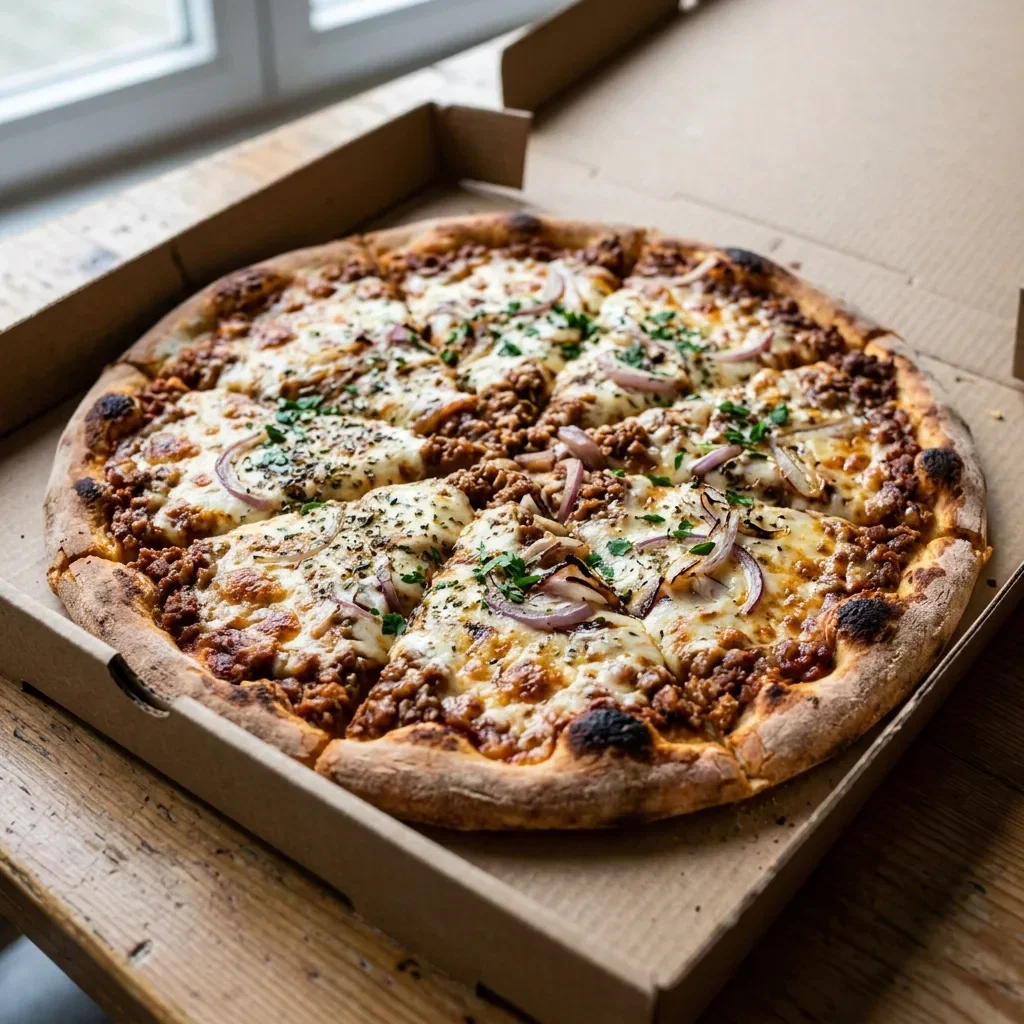 Pizza bolognaise large