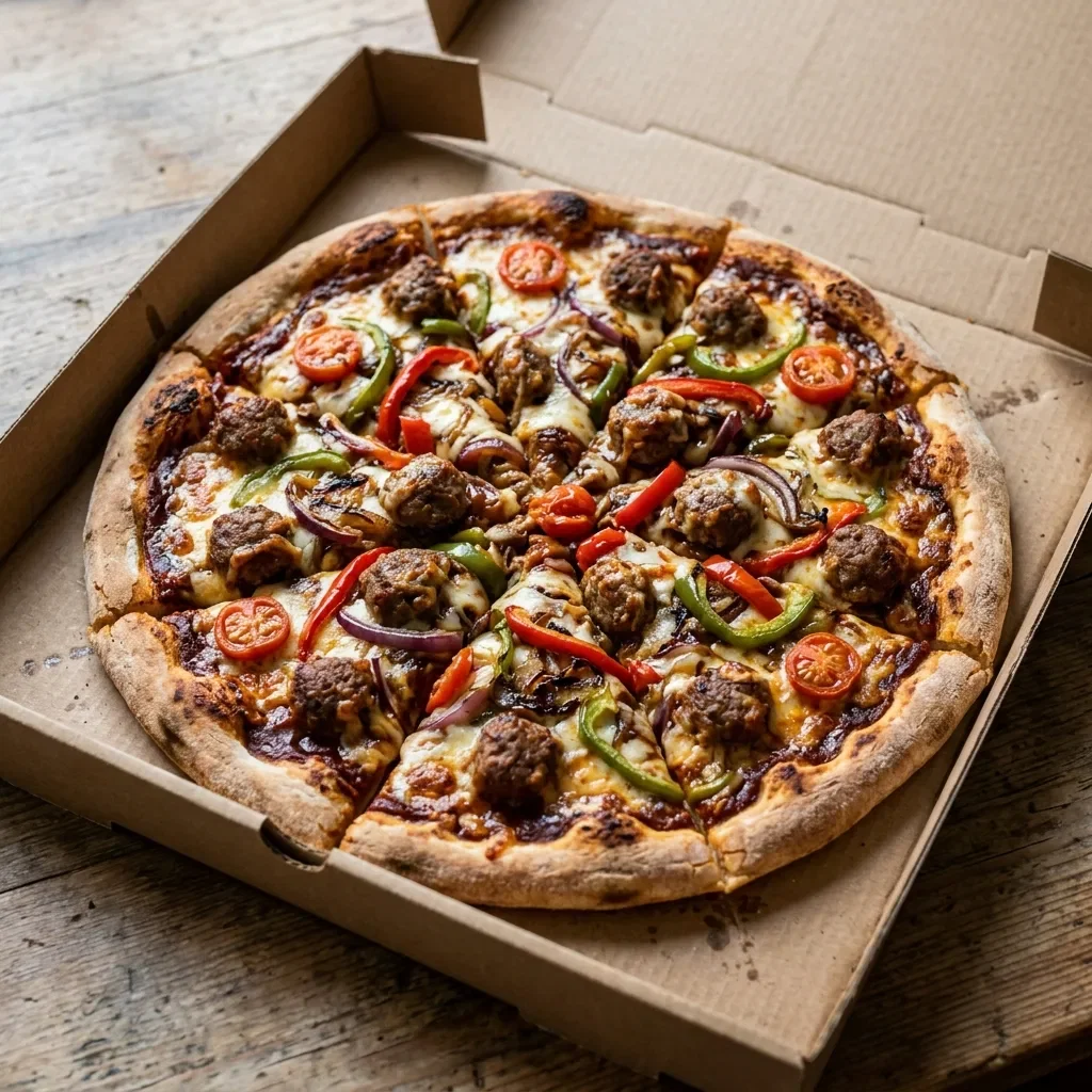 Pizza bbq meatballs large