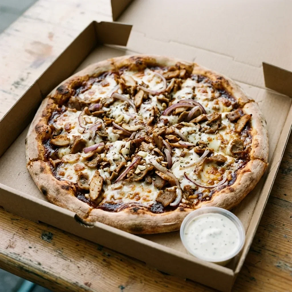 Pizza kebab bbq medium